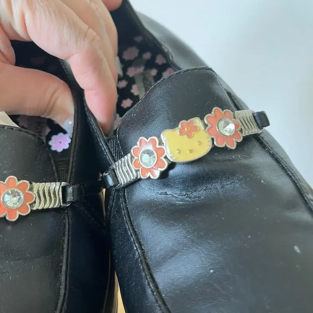 Vintage Hello Kitty Black Chunky Platform Y2K Mary Jane Shoes Girls Size 13.5